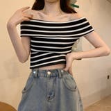 夏のマリンテイスト。オフショルボーダーニットソー | Doula Doula | 詳細画像21 