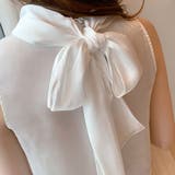 ホルターネック後ろリボンノースリーブブラウス【韓国ファッション】 | Doula Doula | 詳細画像4