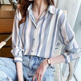 マルチストライプドレスシャツ【韓国ファッション】 | Doula Doula | 詳細画像3 