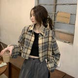 ショート丈チェックシャツ【韓国ファッション】 | Doula Doula | 詳細画像8 