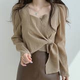 パフスリーブウエストマークブラウス【韓国ファッション】【春夏新商品】 | Doula Doula | 詳細画像3 