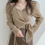 パフスリーブウエストマークブラウス【韓国ファッション】【春夏新商品】 | Doula Doula | 詳細画像4 