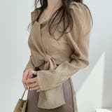 パフスリーブウエストマークブラウス【韓国ファッション】【春夏新商品】 | Doula Doula | 詳細画像6 