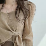 パフスリーブウエストマークブラウス【韓国ファッション】【春夏新商品】 | Doula Doula | 詳細画像7 