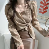 パフスリーブウエストマークブラウス【韓国ファッション】【春夏新商品】 | Doula Doula | 詳細画像10 