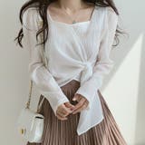 パフスリーブウエストマークブラウス【韓国ファッション】【春夏新商品】 | Doula Doula | 詳細画像12 