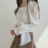 パフスリーブウエストマークブラウス【韓国ファッション】【春夏新商品】 | Doula Doula | 詳細画像15 