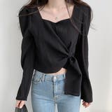 パフスリーブウエストマークブラウス【韓国ファッション】【春夏新商品】 | Doula Doula | 詳細画像20 