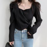 パフスリーブウエストマークブラウス【韓国ファッション】【春夏新商品】 | Doula Doula | 詳細画像22 