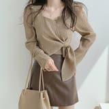 パフスリーブウエストマークブラウス【韓国ファッション】【春夏新商品】 | Doula Doula | 詳細画像28 