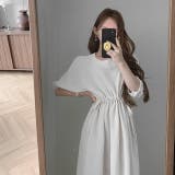 ラウンドネックパフスリーブサイドリボンワンピース【韓国ファッション】 | Doula Doula | 詳細画像10