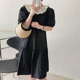 フリル衿背中あきリボンワンピース【韓国ファッション】 | Doula Doula | 詳細画像18 