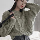 クルーネックケーブルニットセーター【韓国ファッション】 | Doula Doula | 詳細画像7