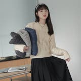 クルーネックケーブルニットセーター【韓国ファッション】 | Doula Doula | 詳細画像32