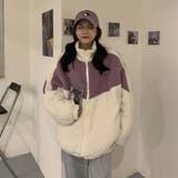 オーバーサイズ配色ボアフリースブルゾン【韓国ファッション】 | Doula Doula | 詳細画像12