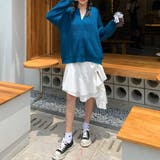 フロントジップニットブルゾン【韓国ファッション】【春夏新商品】 | Doula Doula | 詳細画像2 