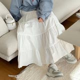 ティアードギャザーフレアロングスカート【韓国ファッション】【春夏新商品】 | Doula Doula | 詳細画像9 