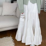 ティアードギャザーフレアロングスカート【韓国ファッション】【春夏新商品】 | Doula Doula | 詳細画像15 