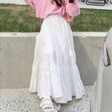 ティアードギャザーフレアロングスカート【韓国ファッション】【春夏新商品】 | Doula Doula | 詳細画像17 