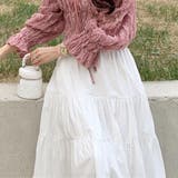 ティアードギャザーフレアロングスカート【韓国ファッション】【春夏新商品】 | Doula Doula | 詳細画像25 