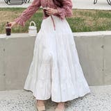 ティアードギャザーフレアロングスカート【韓国ファッション】【春夏新商品】 | Doula Doula | 詳細画像27 