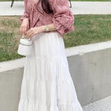 ティアードギャザーフレアロングスカート【韓国ファッション】【春夏新商品】 | Doula Doula | 詳細画像29 