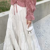 ティアードギャザーフレアロングスカート【韓国ファッション】【春夏新商品】 | Doula Doula | 詳細画像30 