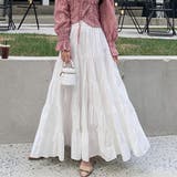 ティアードギャザーフレアロングスカート【韓国ファッション】【春夏新商品】 | Doula Doula | 詳細画像31 