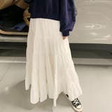 ティアードギャザーフレアロングスカート【韓国ファッション】【春夏新商品】 | Doula Doula | 詳細画像41 