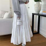 ティアードギャザーフレアロングスカート【韓国ファッション】【春夏新商品】 | Doula Doula | 詳細画像47 