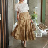 ティアードギャザーフレアロングスカート【韓国ファッション】【春夏新商品】 | Doula Doula | 詳細画像55 