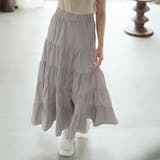 ティアードギャザーフレアロングスカート【韓国ファッション】【春夏新商品】 | Doula Doula | 詳細画像59 