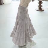 ティアードギャザーフレアロングスカート【韓国ファッション】【春夏新商品】 | Doula Doula | 詳細画像60 
