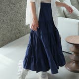 ティアードギャザーフレアロングスカート【韓国ファッション】【春夏新商品】 | Doula Doula | 詳細画像63 