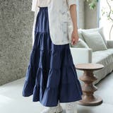 ティアードギャザーフレアロングスカート【韓国ファッション】【春夏新商品】 | Doula Doula | 詳細画像64 