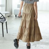 ティアードギャザーフレアロングスカート【韓国ファッション】【春夏新商品】 | Doula Doula | 詳細画像68 