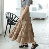 ティアードギャザーフレアロングスカート【韓国ファッション】【春夏新商品】 | Doula Doula | 詳細画像69 