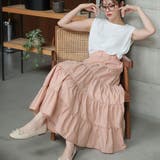 ティアードギャザーフレアロングスカート【韓国ファッション】【春夏新商品】 | Doula Doula | 詳細画像72 