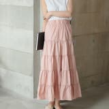 ティアードギャザーフレアロングスカート【韓国ファッション】【春夏新商品】 | Doula Doula | 詳細画像74 