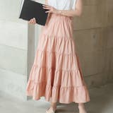 ティアードギャザーフレアロングスカート【韓国ファッション】【春夏新商品】 | Doula Doula | 詳細画像75 
