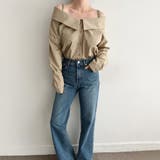 オフショルダーデザインシャツ【韓国ファッション】【春夏新商品】 | Doula Doula | 詳細画像5 