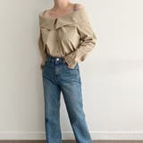 オフショルダーデザインシャツ【韓国ファッション】【春夏新商品】 | Doula Doula | 詳細画像6 