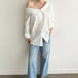 オフショルダーデザインシャツ【韓国ファッション】【春夏新商品】 | Doula Doula | 詳細画像20 