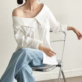 オフショルダーデザインシャツ【韓国ファッション】【春夏新商品】 | Doula Doula | 詳細画像24 