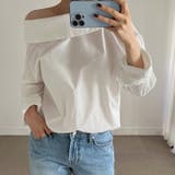 オフショルダーデザインシャツ【韓国ファッション】【春夏新商品】 | Doula Doula | 詳細画像25 