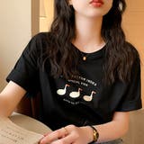 ラウンドネックダックプリントTシャツ【韓国ファッション】 | Doula Doula | 詳細画像8