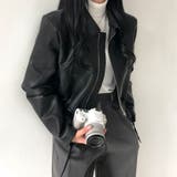 サイドリボンエコレザージャケット【韓国ファッション】 | Doula Doula | 詳細画像9 