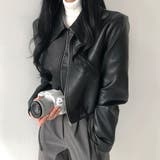 サイドリボンエコレザージャケット【韓国ファッション】 | Doula Doula | 詳細画像12 