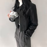 サイドリボンエコレザージャケット【韓国ファッション】 | Doula Doula | 詳細画像20 