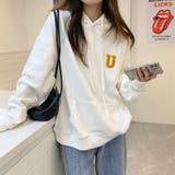 アルファベットロゴフーディー【韓国ファッション】【春夏新商品】 | Doula Doula | 詳細画像2 